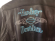 #10366. HD Black Genuine Leather with Blue Liner Jacket X-Large - Image 7