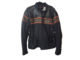 #10367. HD Black & Orange Genuine Leather Jacket X-Large