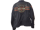 #10367. HD Black & Orange Genuine Leather Jacket X-Large - Image 4