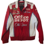 NASCAR Office Depot/Old Spice White & Red Jacket XL