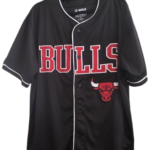 Chicago Bulls Black Button-Up Jersey Large – NBA Baseball Style (NEW With Tags)
