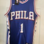 NEW James Harden #1 Philadelphia 76ers Nike Swingman Jersey Large – Blue PHILA
