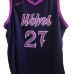 NBA #27 Swingman Gobert Wolves Black/Purple Jersey XL by NIKE