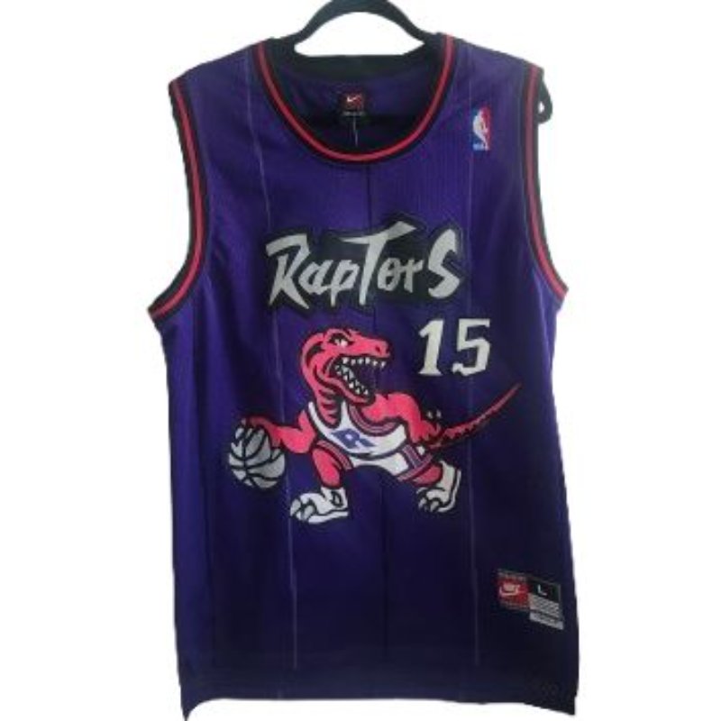 10918-1.jpg Vince Carter #15 Toronto Raptors Nike Jersey L +2 – Purple Throwback Dino4 - Image 1