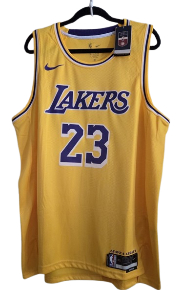 11132a-1-removebg-preview.png NBA Laker's #23 James Yellow Jersey XL - Image 1