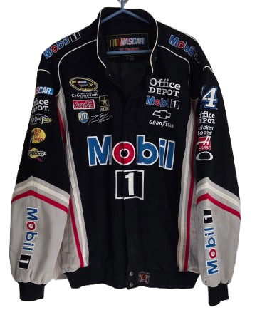 11373-1-removebg-preview 11373 NASCAR #14 Tony Stewart Mobil 1 JH Design Black Jacket L - Image 1