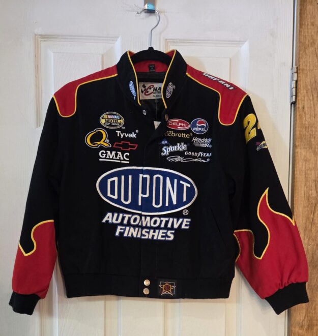 cropped-10468-1-scaled-1.jpg NASCAR #24 CHASE Jeff Hamilton Jeff Gordon Dupont Jacket Black XL Youth 11-12 - Image 1