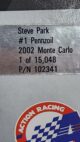 2-20006-1 NASCAR #1 Steve Park Penzoil Diecast 1:24 - Image 5